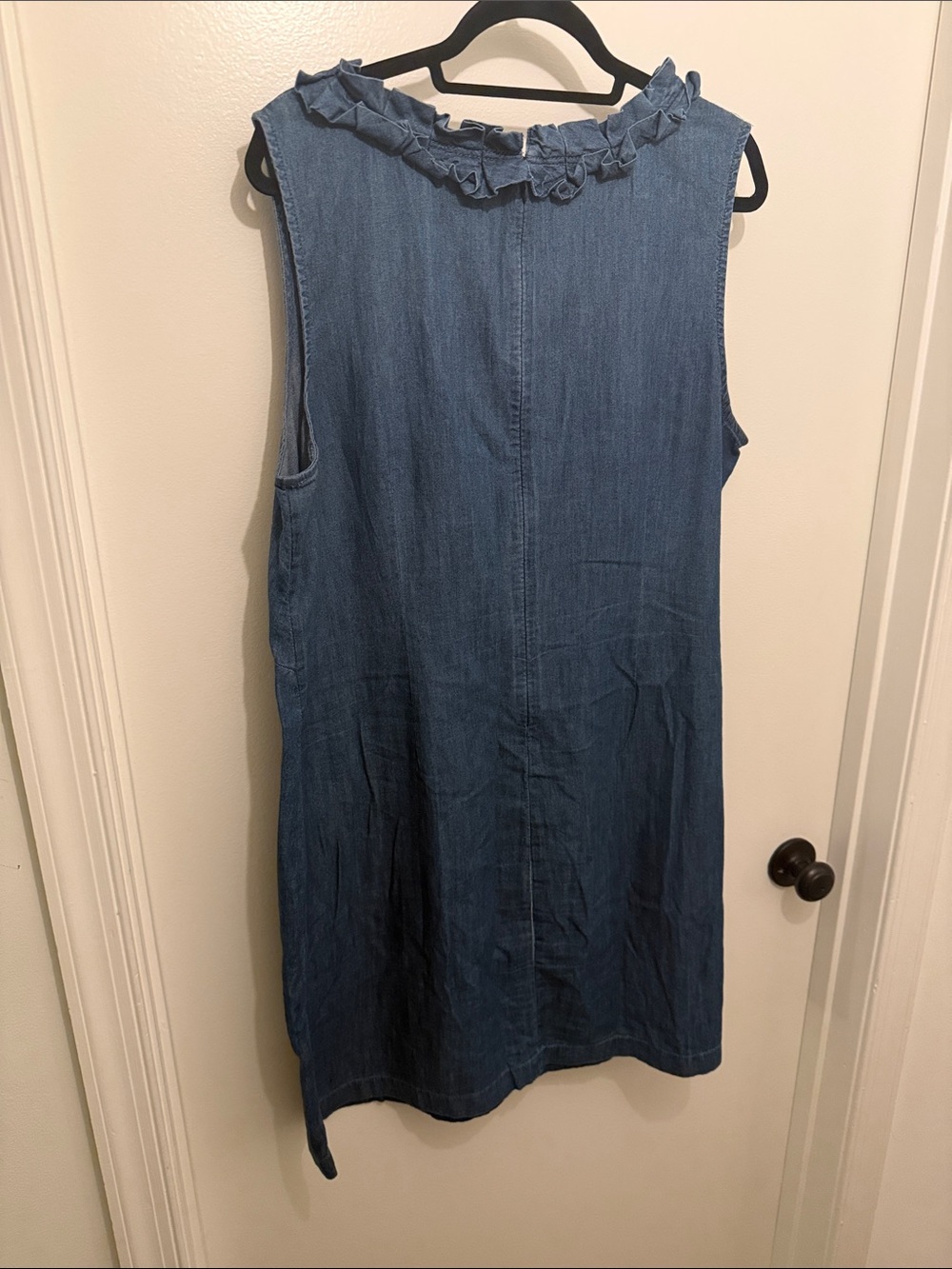 Talbots Ruffle Chambray Dress - Picture 3 of 3